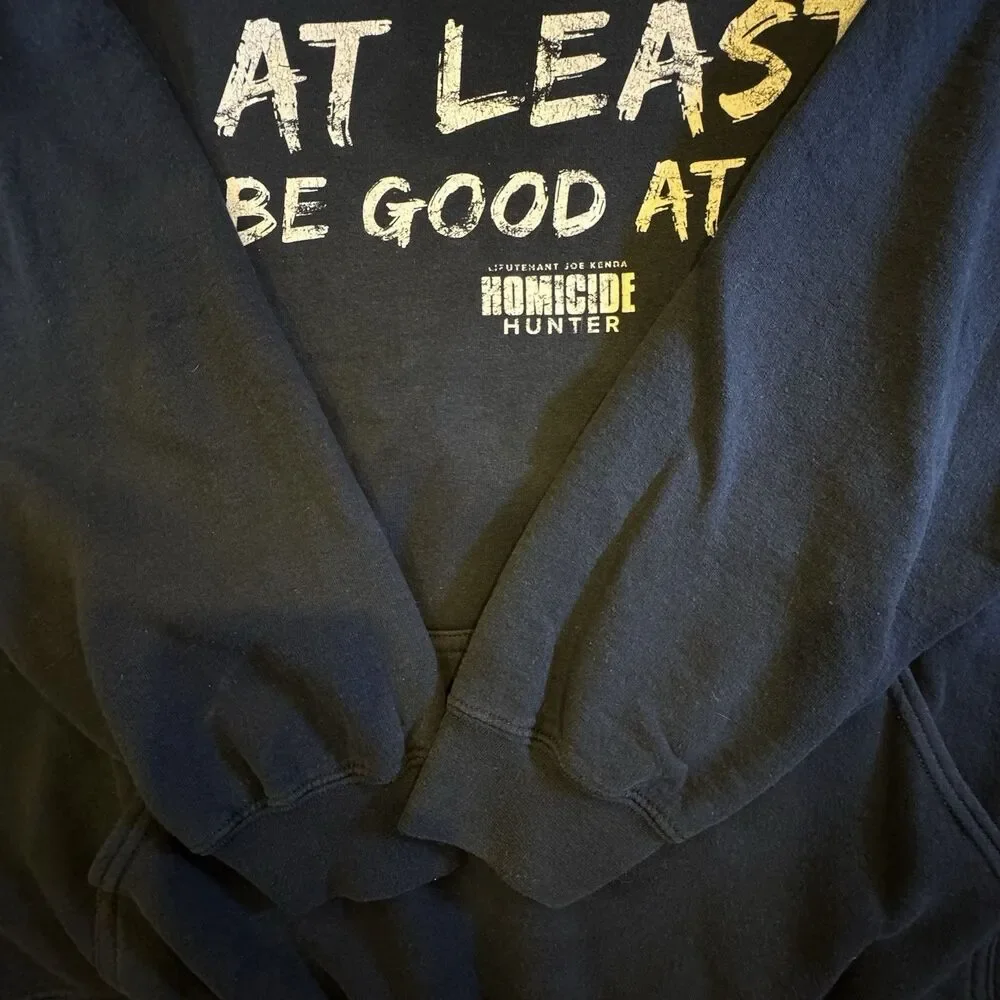 Homicide Hunter Rare Discovery Store Lt.‎ Joe Kenda Hoodie XXL Navy Full Graphic